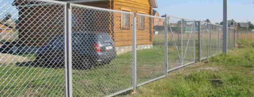 Секции из сетки рабицы цена с устаноквой под ключ Секции из сетки рабицы цена с устаноквой под ключ